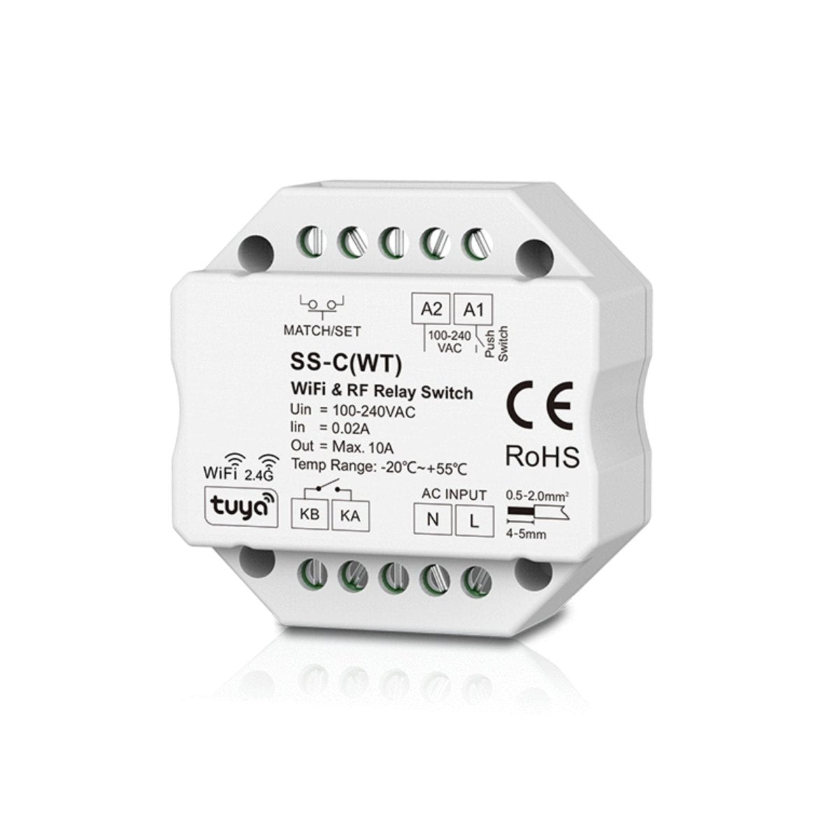 Interruptor Relay - WiFi+RF - 100-240V AC - 10A-8A-6A - TUYA - Skydance - Barcelona Led-Control y regulación