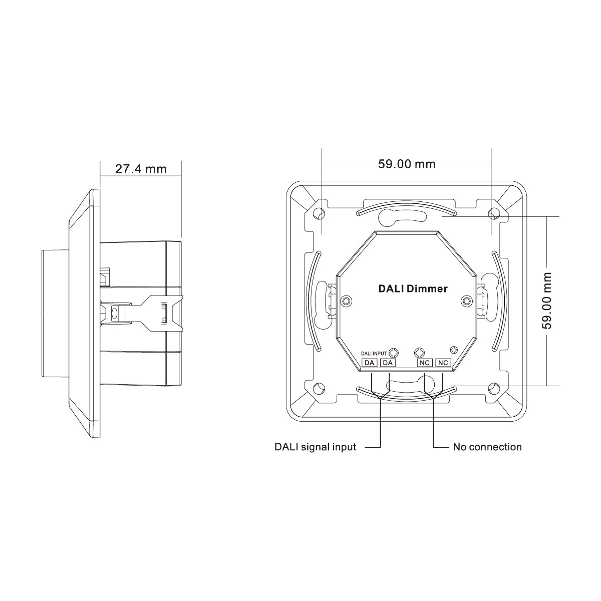 Controlador giratorio DALI-2 con pulsador - DIM / CCT / RGBW (2)
