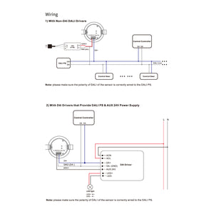 Sensor de microondas DALI-2 empotrable - Sensor movimiento + luz - 12/24V - 360° (3)