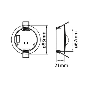 Sensor PIR DALI-2 empotrable - Sensor movimiento + luz - DALI Bus - 130° (3)