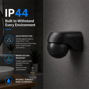 Sensor de movimiento PIR de pared - 180°/360° - 600W - IP44 (7)