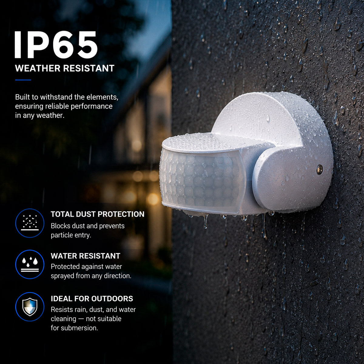 Sensor de movimiento PIR - 3 en 1 - 180°/360° - 600W - IP65 (6)
