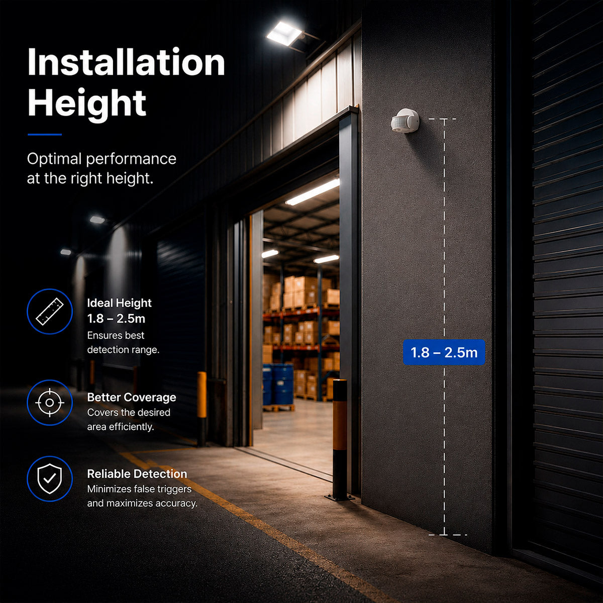 Sensor de movimiento PIR - 3 en 1 - 180°/360° - 600W - IP65 (8)