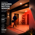 Wall-mounted PIR motion sensor - 240° - 1000W - IP65 2