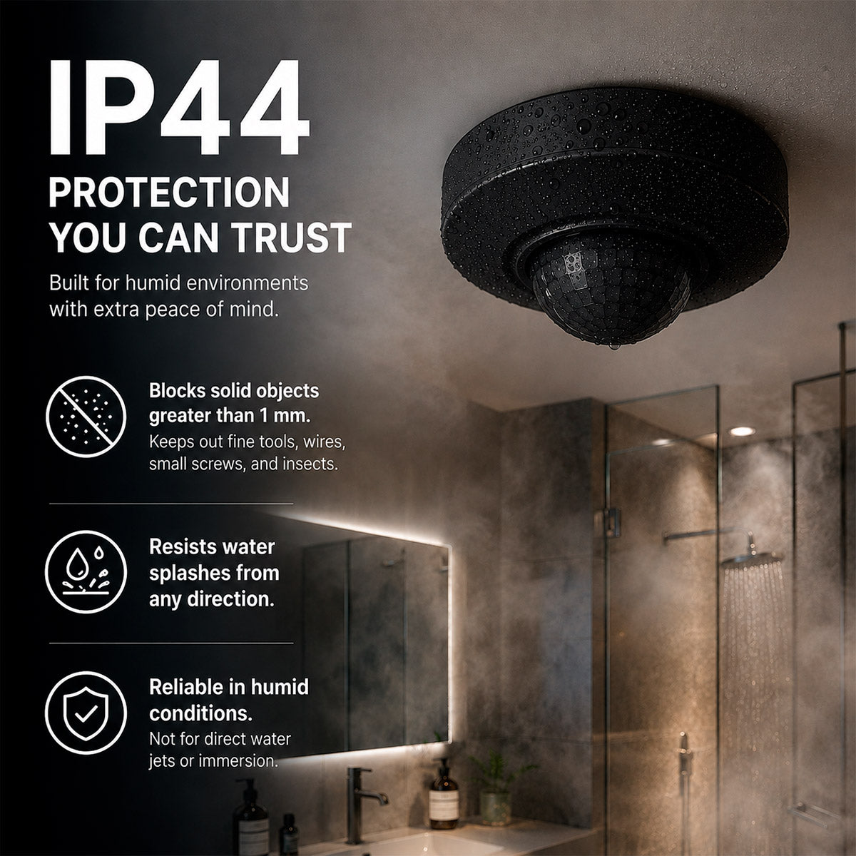 Sensor de movimiento PIR - 2 en 1 - 360º - 1000W - IP44 (9)