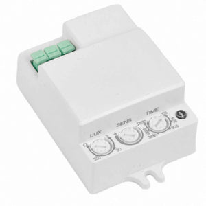 Sensor de movimiento microondas con conexión lateral - Superficie - 180°/ 360º - 300W - IP20