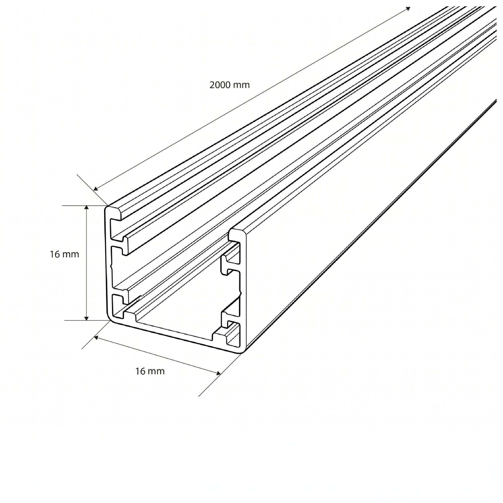 Perfil de acero 16x16 mm para fundas de silicona - 2 metros (6)