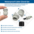 Pack x 10 - Pressacavi PG11 con dado - Poliammide 4