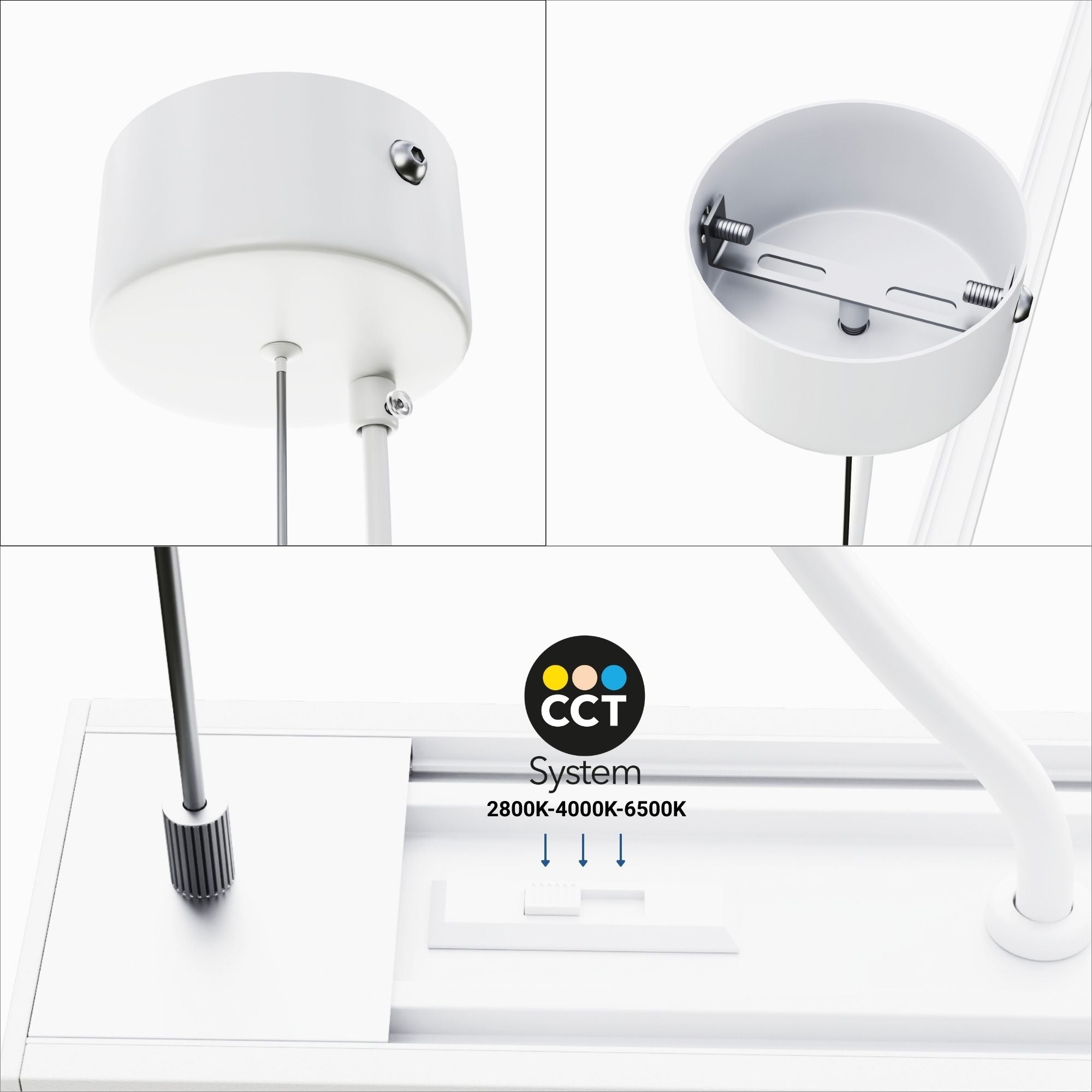 Lámpara lineal LED DOB CCT - 60W - 180cm - 120lm/W - PVC - Suspensión (10)