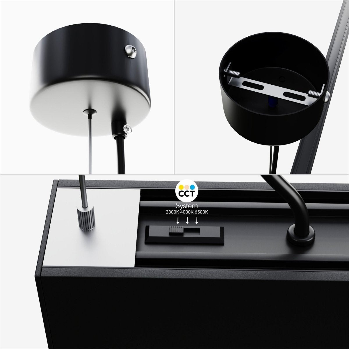 Lámpara lineal LED DOB CCT - 40W - 120cm - 120lm/W - PVC - Suspensión (25)