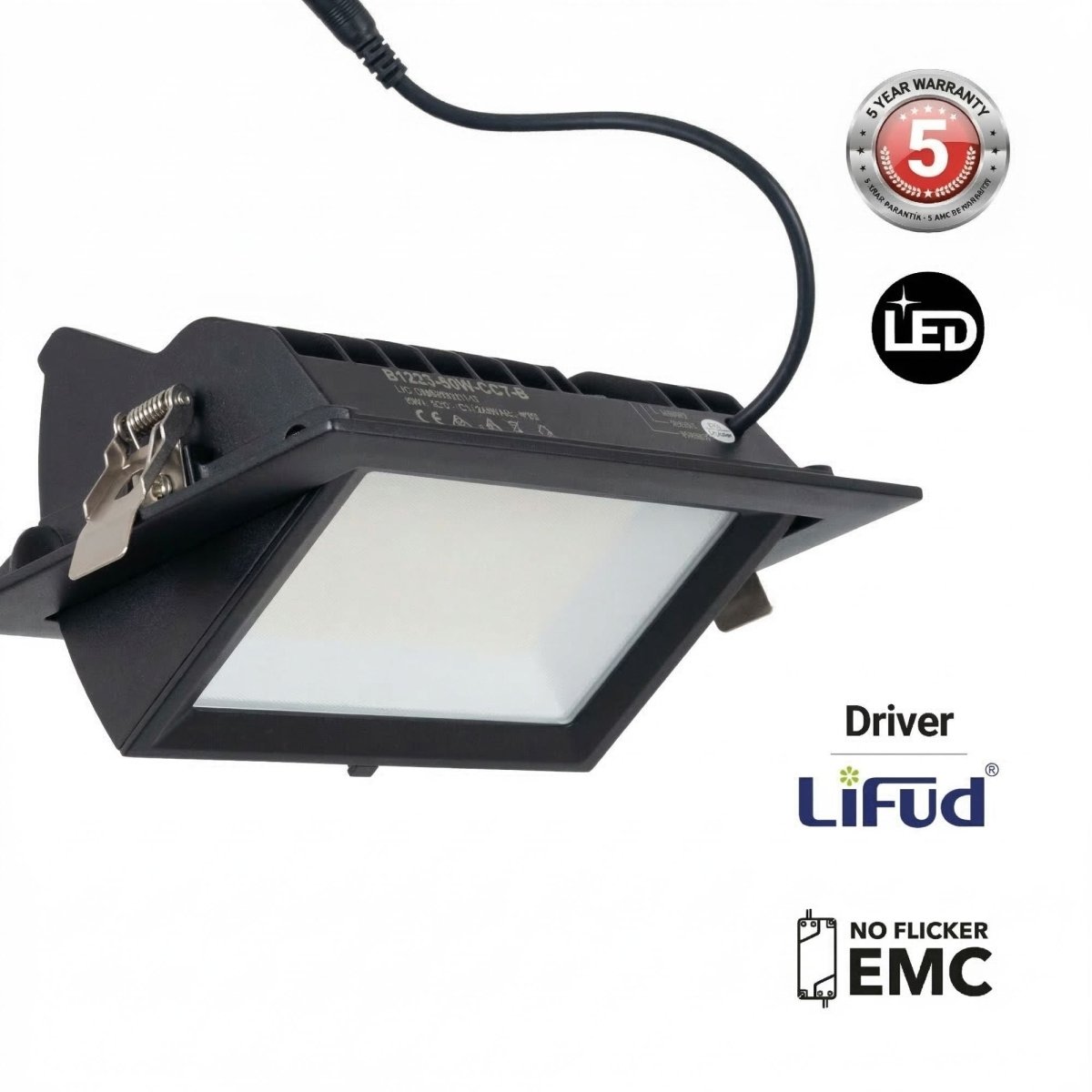 Downlight LED rectangular orientable CCT 60W - 100° Driver LIFUD - Barcelona Led-