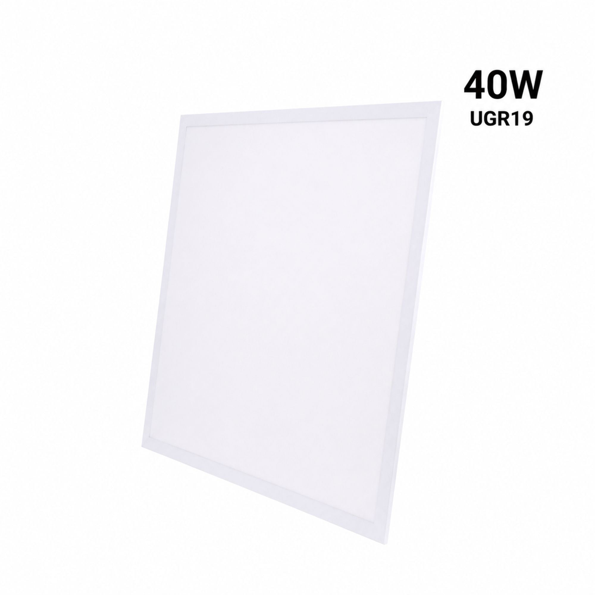 Panel LED empotrable Backlit 60x60cm - 40W - 100lm/W - Driver flicker free - UGR19 - IP40