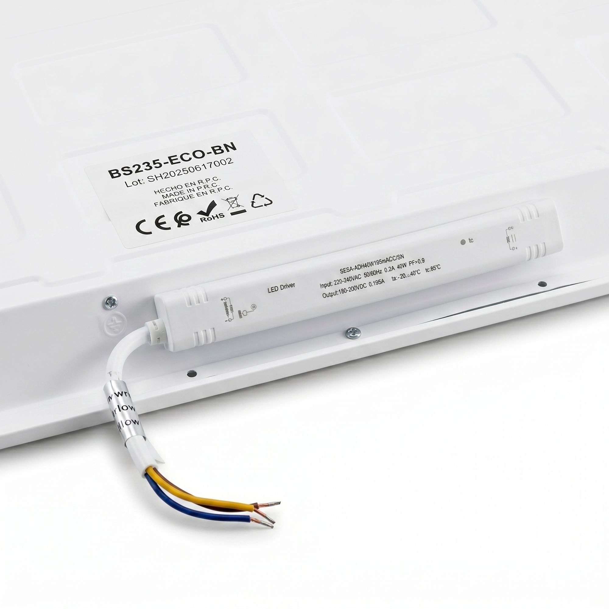 Panel LED empotrable Backlit 60x60cm - 40W - 100lm/W - Driver flicker free - UGR19 - IP40 (10)