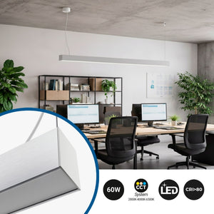 Lámpara lineal LED DOB CCT - 60W - 180cm - 120lm/W - PVC - Suspensión (6)