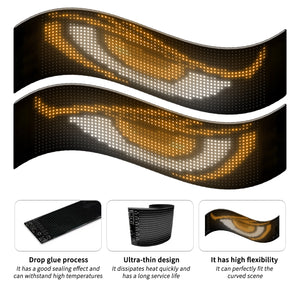 Display LED flexible doble - 12 x 59,5 cm - USB + Bluetooth + mando a distancia (6)