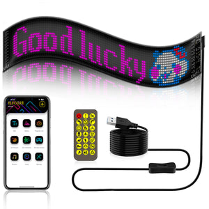 Display LED flexible programable - 12 x 59,5 cm - USB + Bluetooth + mando a distancia (5)