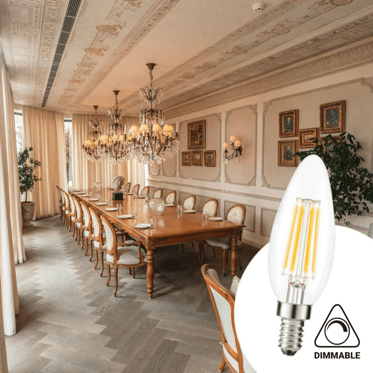 Bombilla LED Vela E14 5W Regulable C35 – 550 Lúmenes - Barcelona Led-