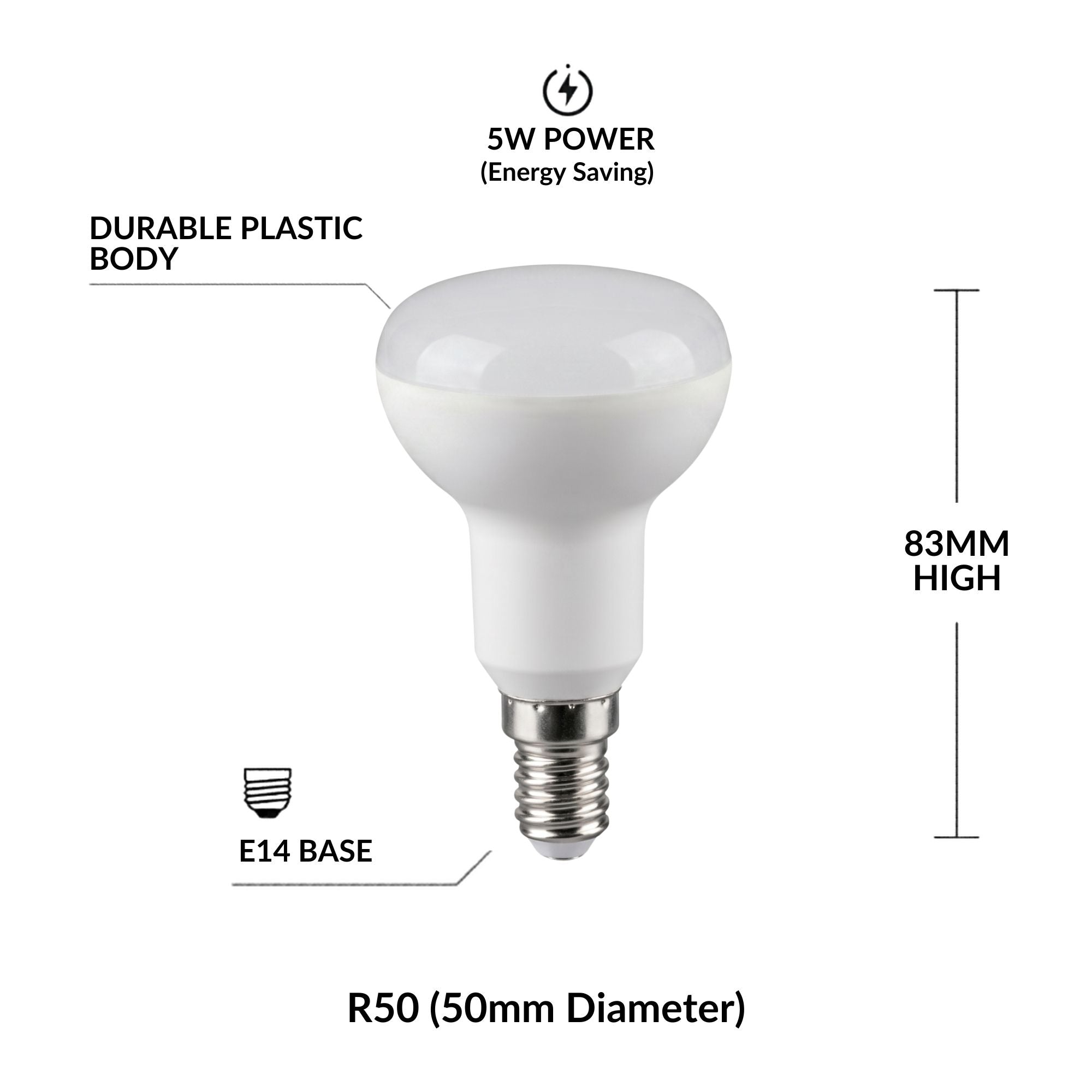 Bombilla LED reflectora - E14 R50 - 5W (4)