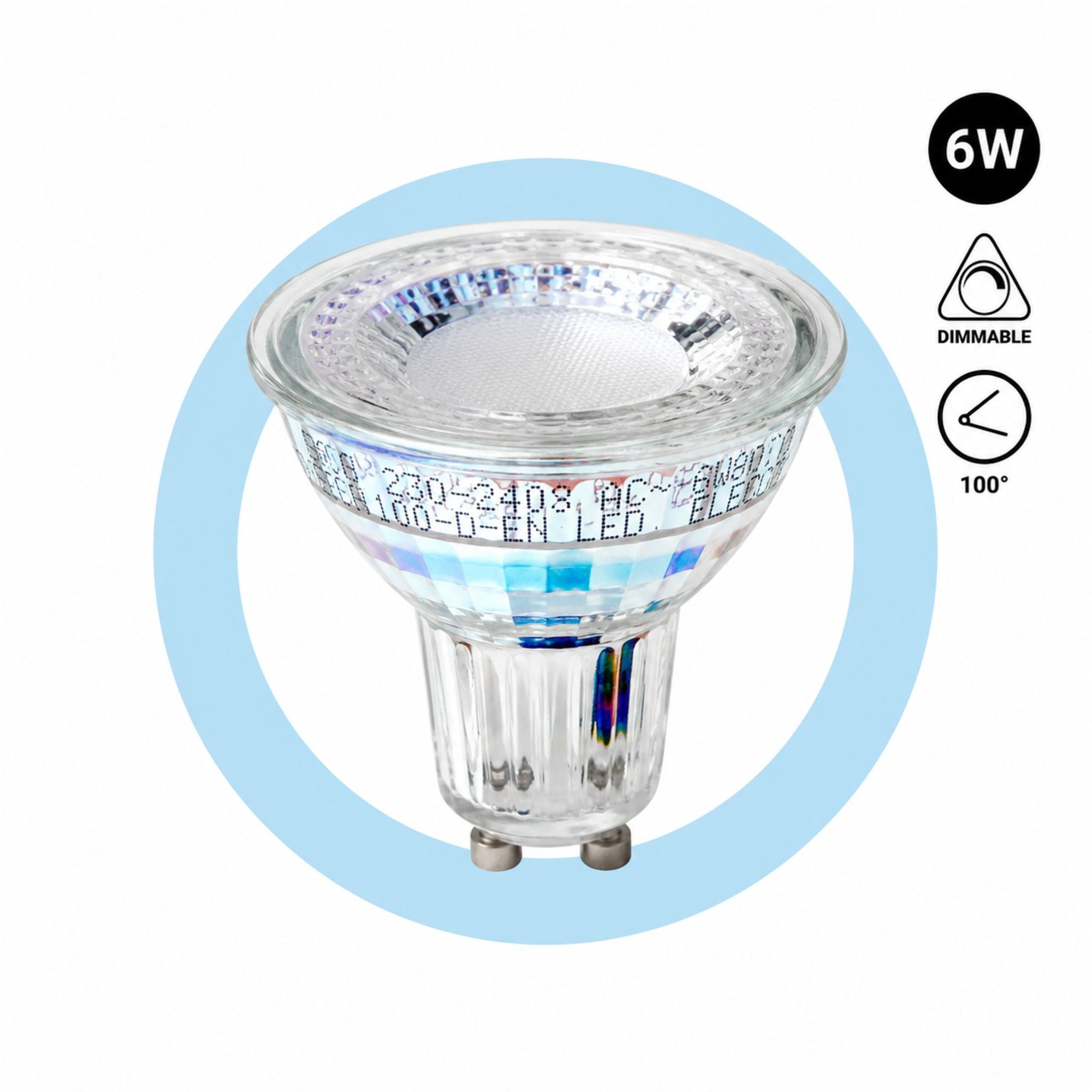 Bombilla LED GU10 PAR16 - 6W - Intensidad regulable - 700lm - 100° (2)