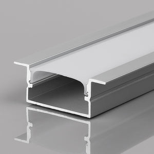 Perfil tira LED empotrable con difusor - 28x10mm - Tira LED ≤15mm - 2 metros - 0,6mm