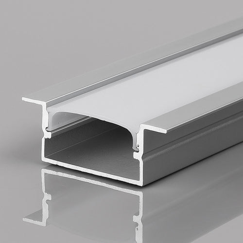 Inbouw LED-stripprofiel met diffuser - 28x10mm - LED-strip ≤15mm - 2 meter - 0,6mm