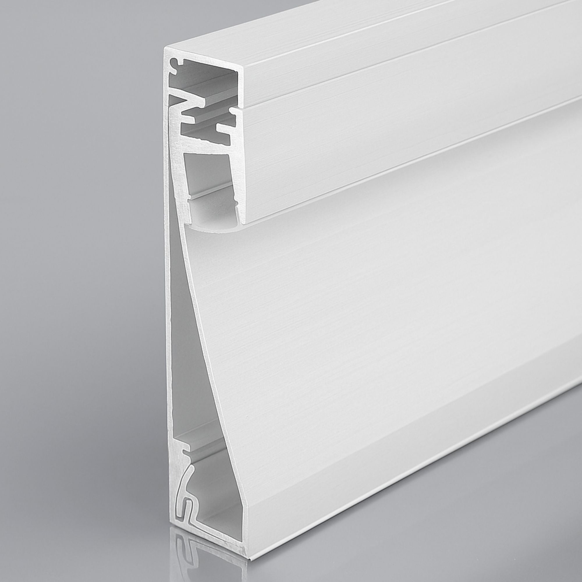 Perfil tira LED para zócalos - 60x16mm - Con difusor - 2 metros (1)