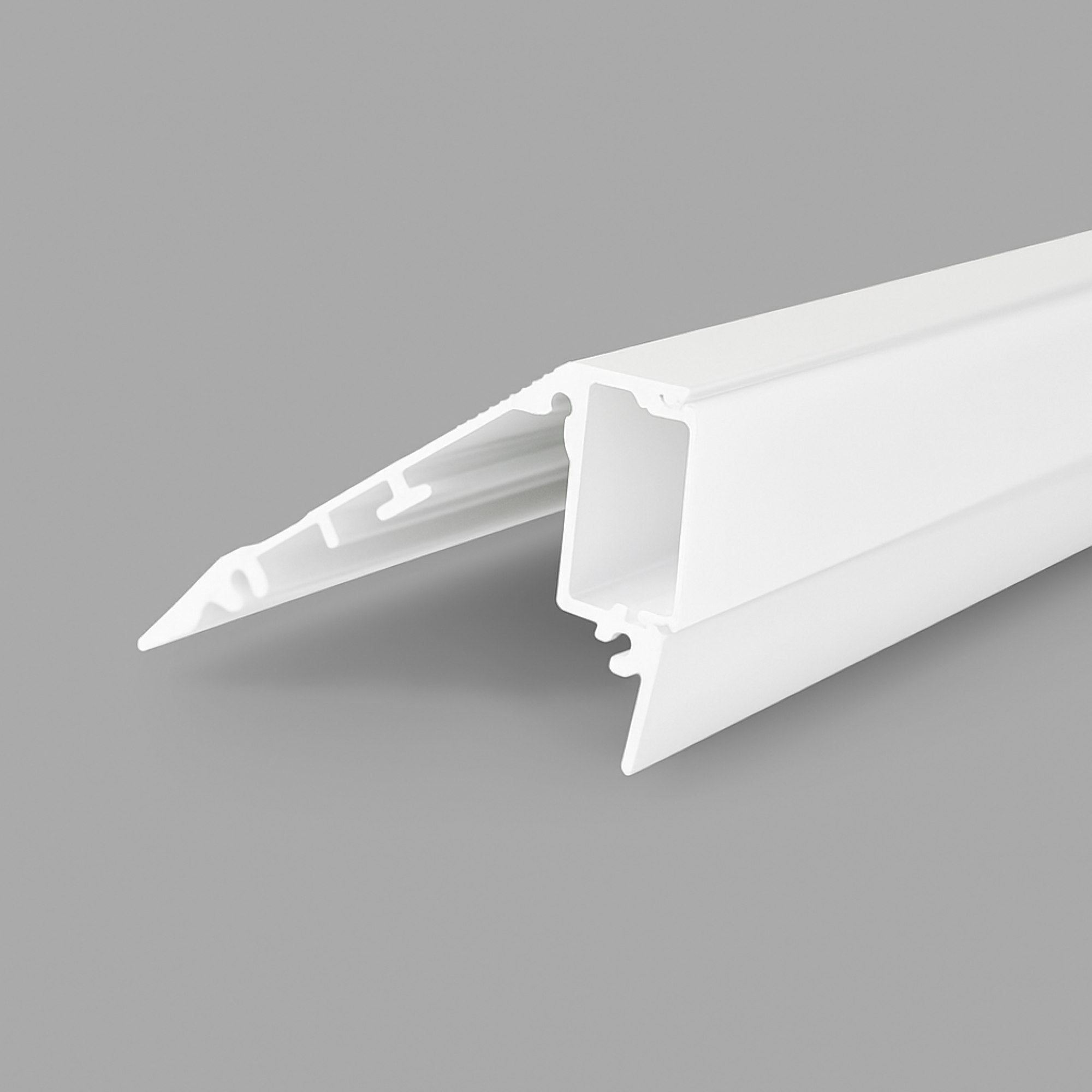 Perfil tira LED para escaleras - 54mm - Con difusor - 2 metros - 1mm - 360g/m (4)