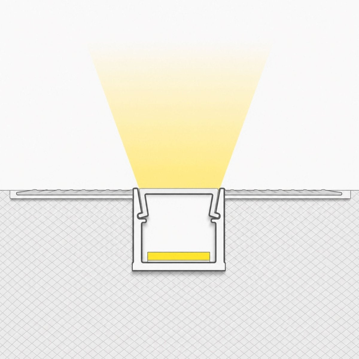 Perfil tira LED integración / trimless - 9x12mm - Con difusor - 2 metros - Barcelona Led-