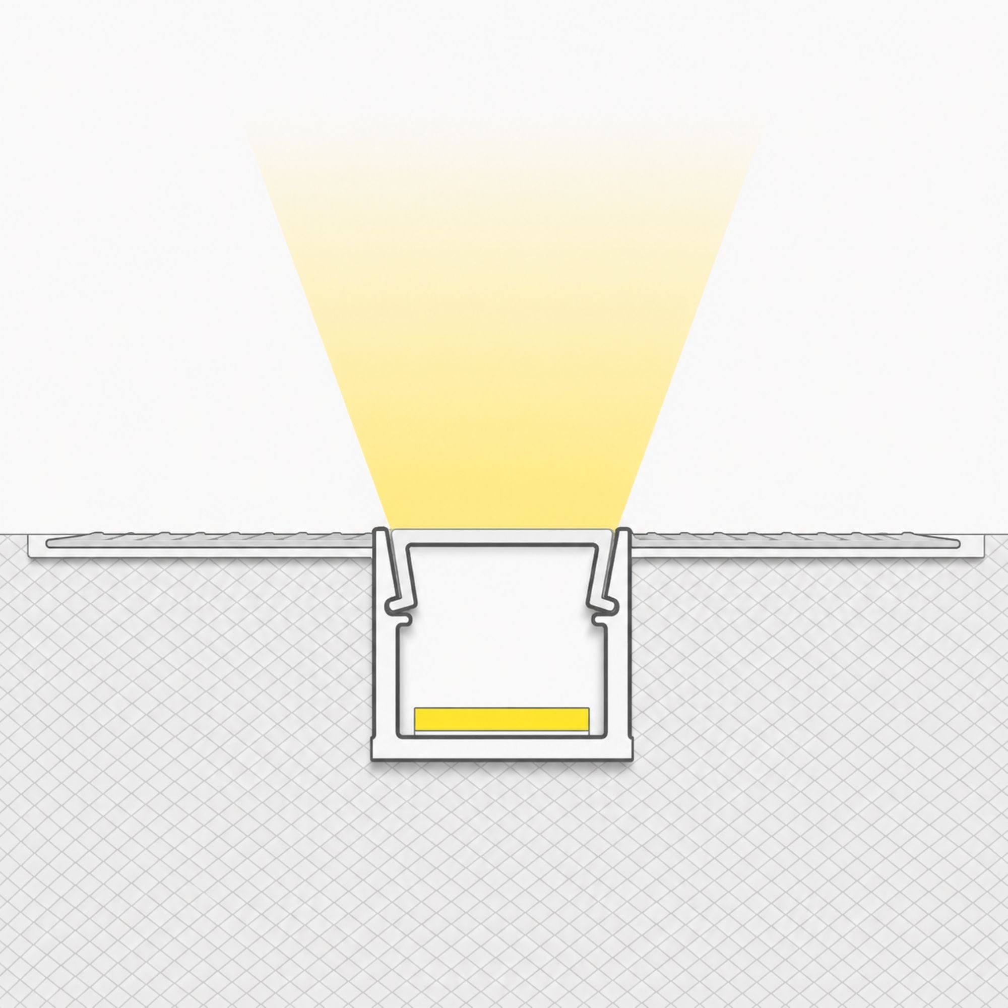 Perfil tira LED integración / trimless - 9x12mm - Con difusor - 2 metros (1)