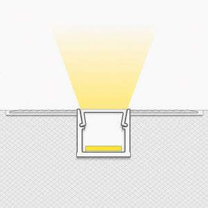 Perfil tira LED integración / trimless - 9x12mm - Con difusor - 2 metros (1)