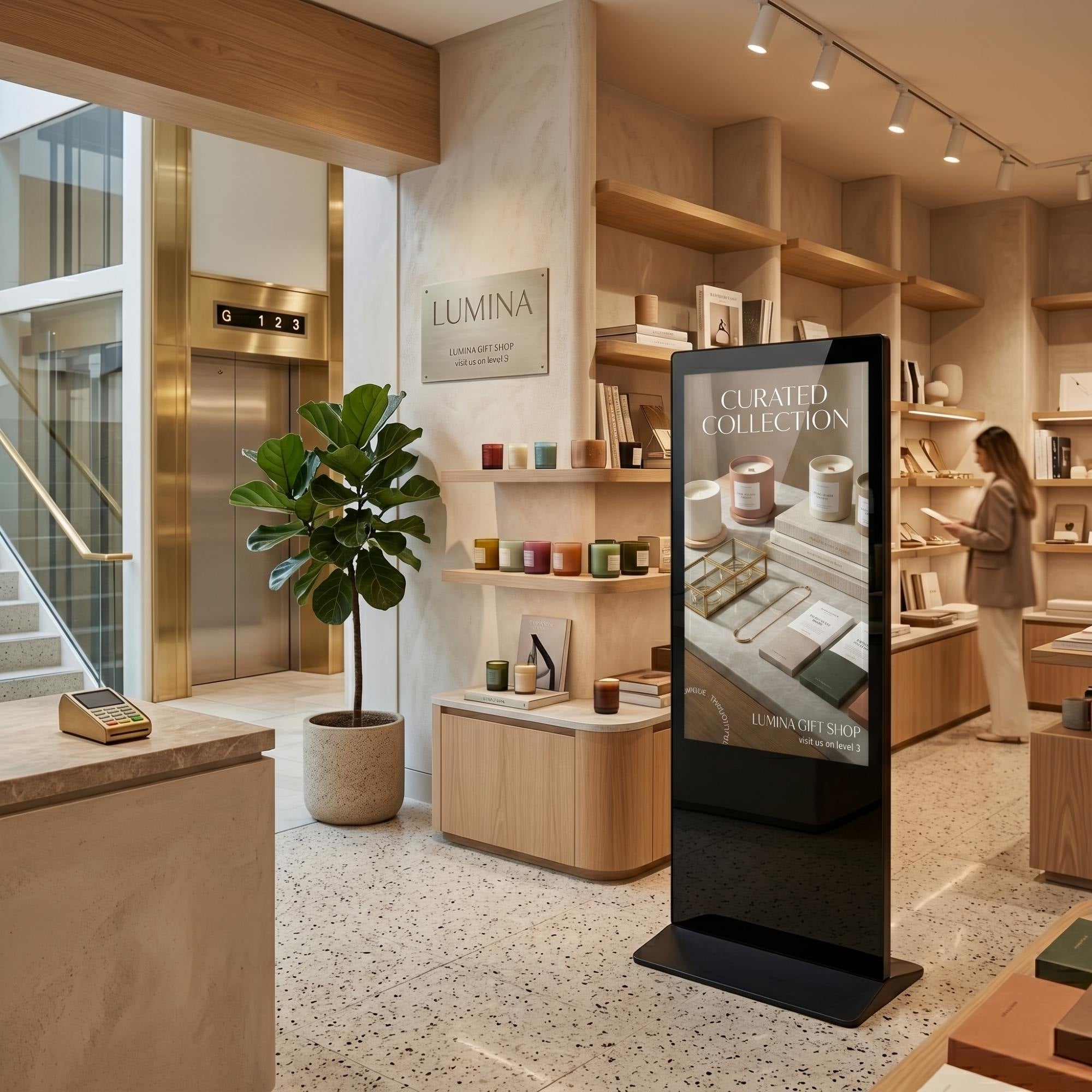 Tótem Publicitario Digital Táctil 55" Full HD - Android 9 - Cartelería Vertical para Interior (7)
