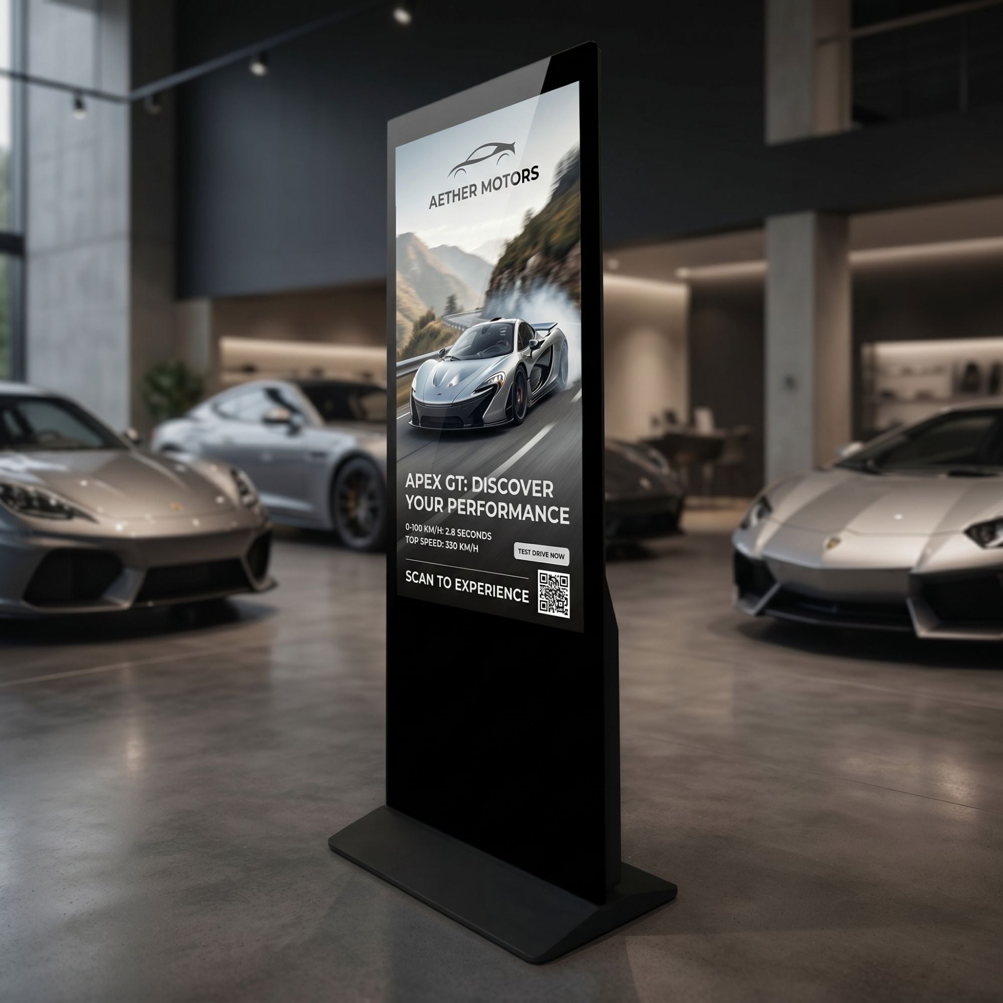 Tótem Publicitario Digital 55'' Full HD - Android 13 - Cartelería Vertical Interior - No táctil (5)