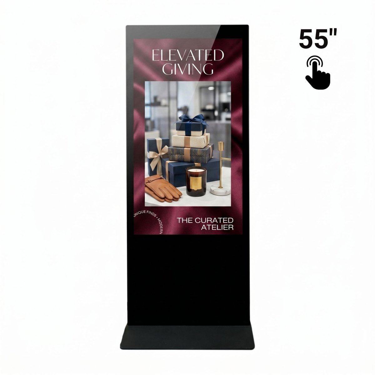 Tótem Publicitario Digital Táctil 55" Full HD - Android 9 - Cartelería Vertical para Interior - Barcelona Led-Signage