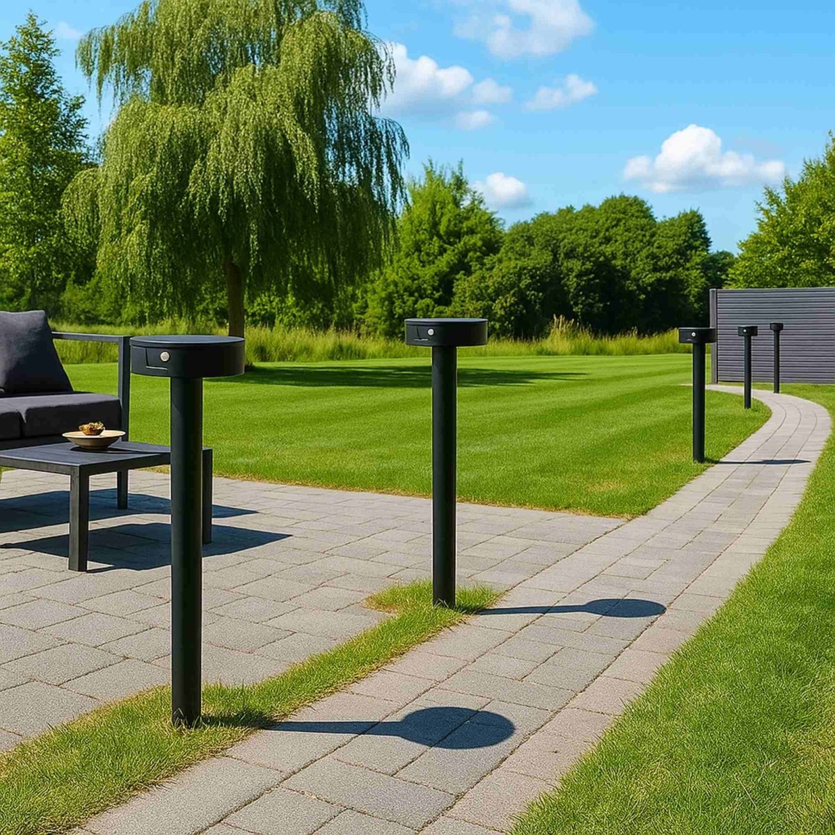 Bolardo solar LED "FIORINA" con sensor PIR - CCT - IP55 - FUMAGALLI - Barcelona Led-