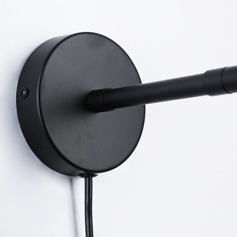 Aplique de pared escandinavo orientable 330° con interruptor y enchufe (13)