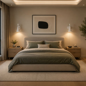 Aplique de pared escandinavo orientable 330° con interruptor y enchufe (2)