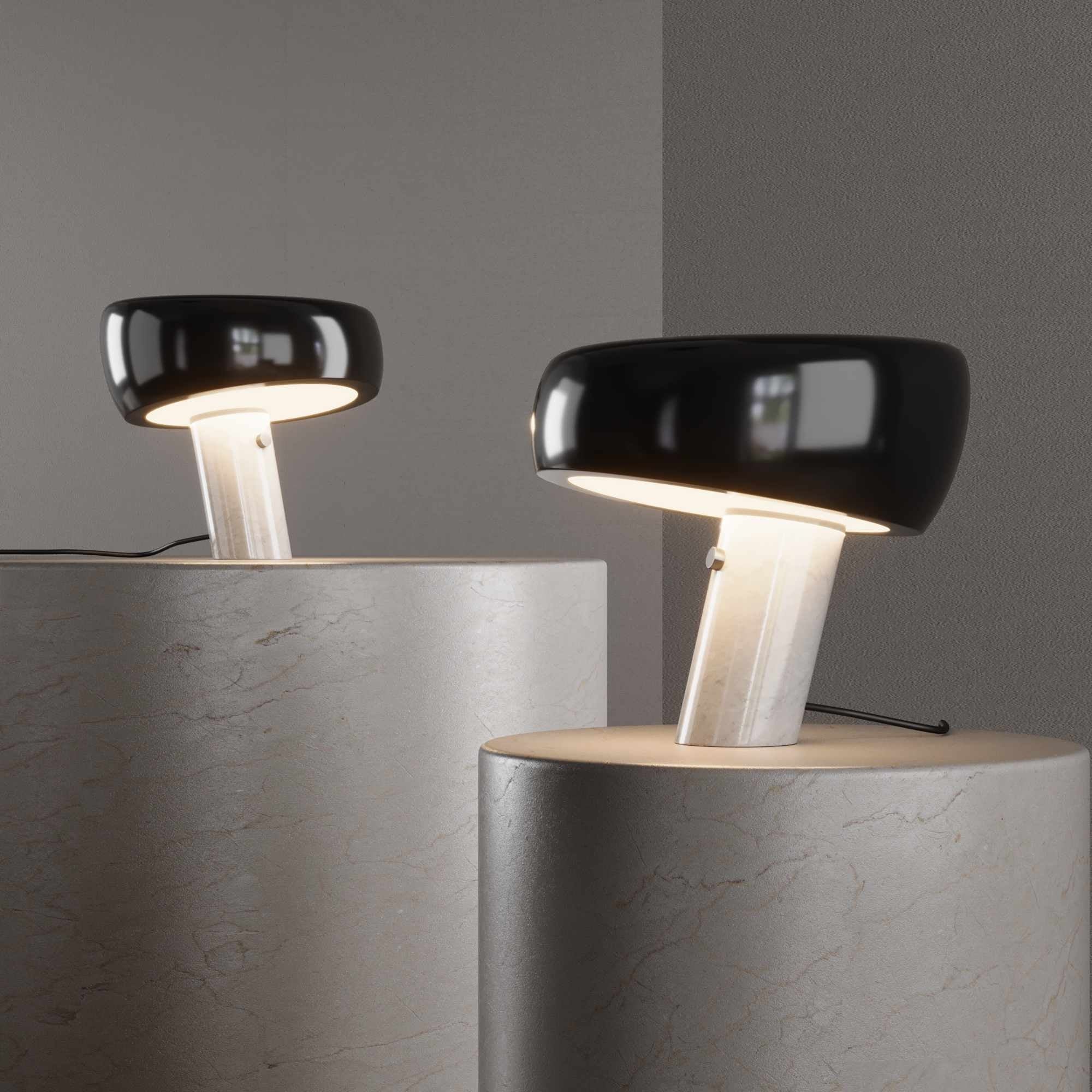 Lámpara de mesa "Flick" - Metal y mármol - E27 (6)