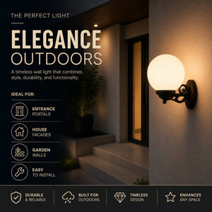 Aplique de pared exterior globo "NAUTA" - E27 - IP44 (7)