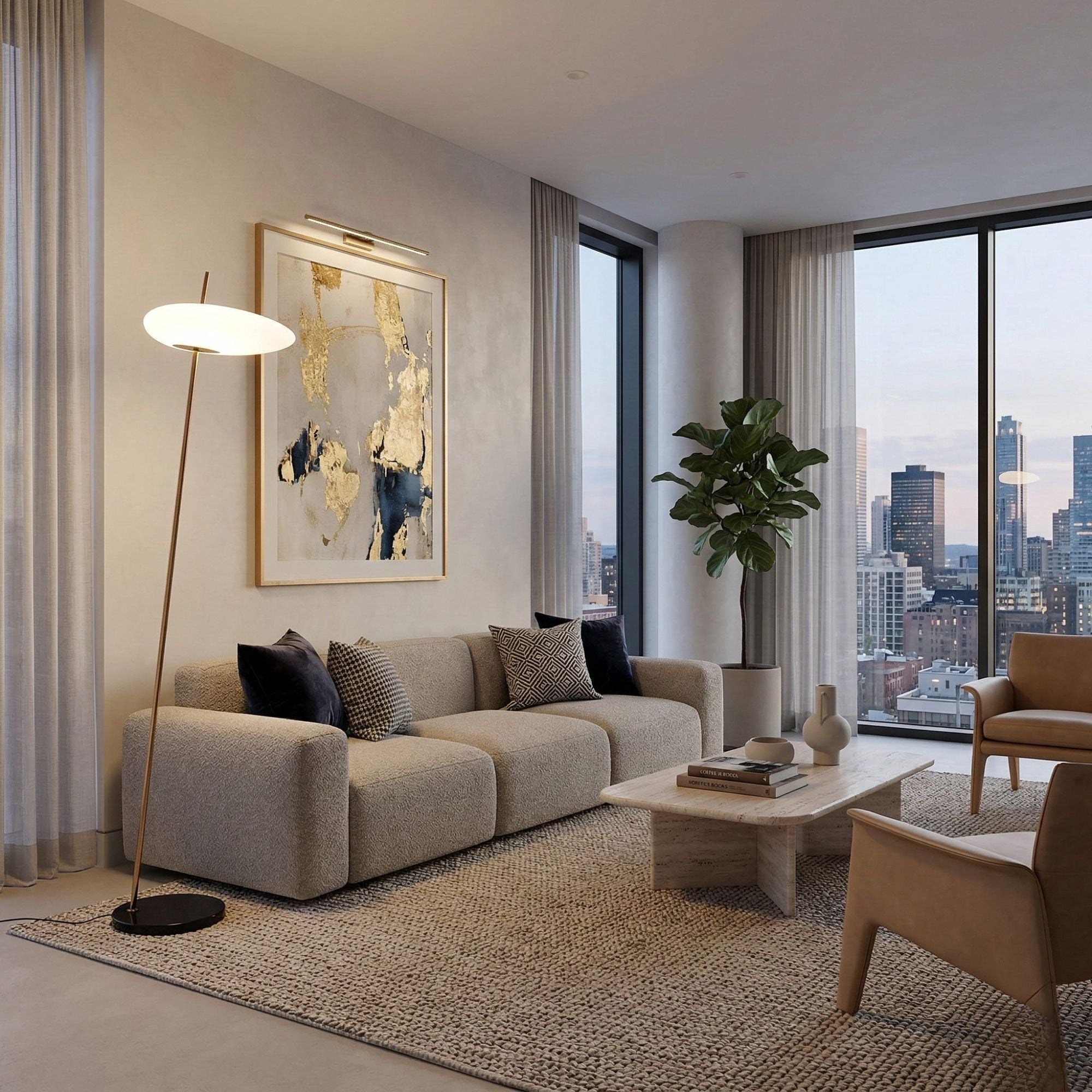 Lámpara de pie de policarbonato "PEBBLES" - Táctil - 12W (2)