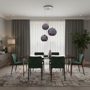 Lámpara colgante cristal triple "KADNIS" - 3 x E27 (51)