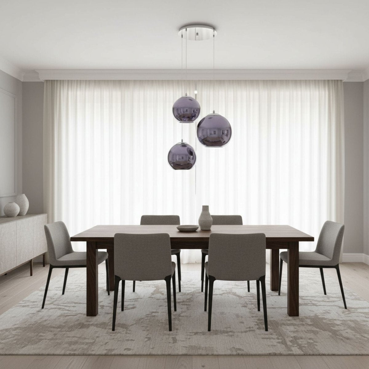 Lámpara colgante cristal triple "KADNIS" - 3 x E27 - Barcelona Led-Decoración