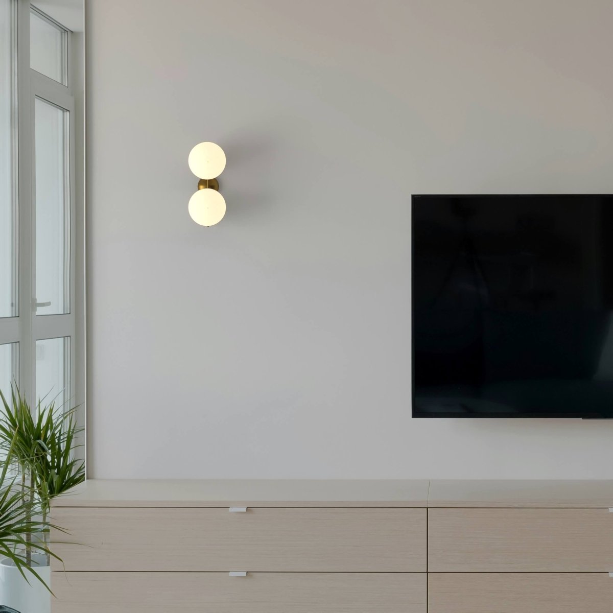 Aplique de pared doble bola cristal "VIC 150" - E27 - Ø 15cm - Barcelona Led-Decoración
