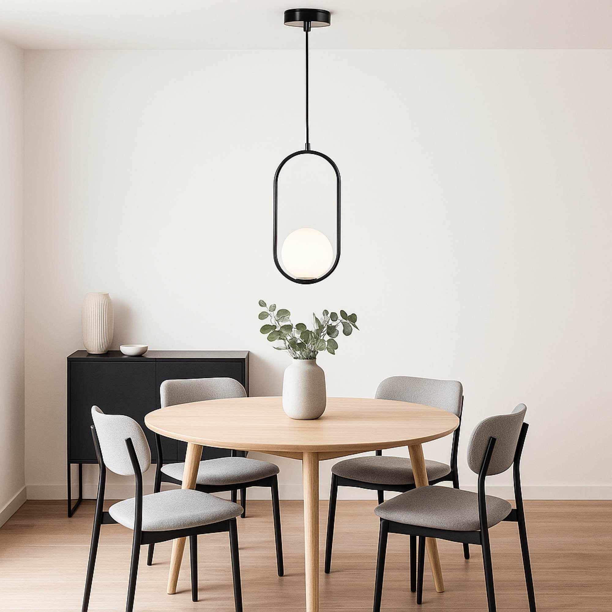 Lámpara colgante bola cristal "JOHN" - E27 - Ø 15cm (48)