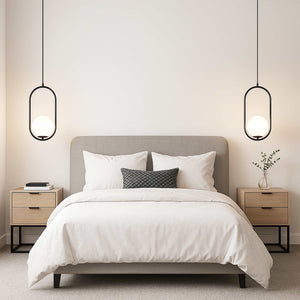 Lámpara colgante bola cristal "JOHN" - E27 - Ø 15cm (47)