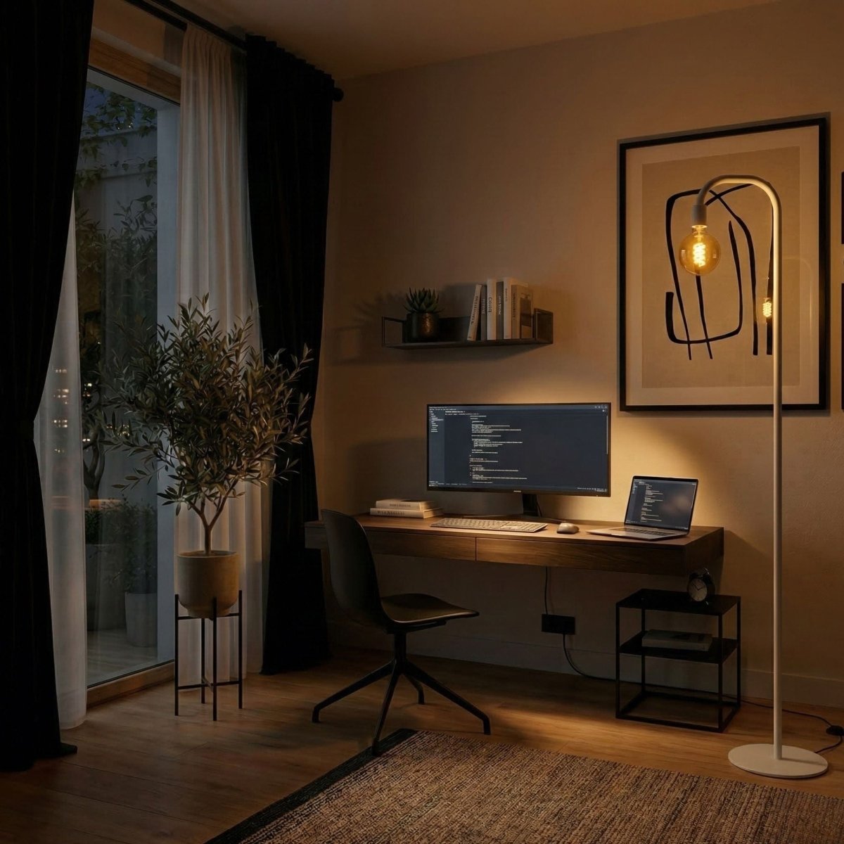 Lámpara de Pie "FINNA" E27 - Barcelona Led-Decoración