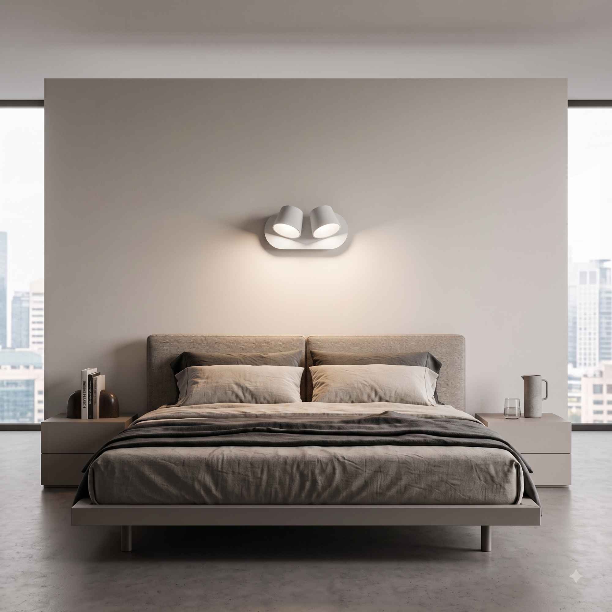 Aplique de pared LED doble "KOP-2" orientable 12W (2)