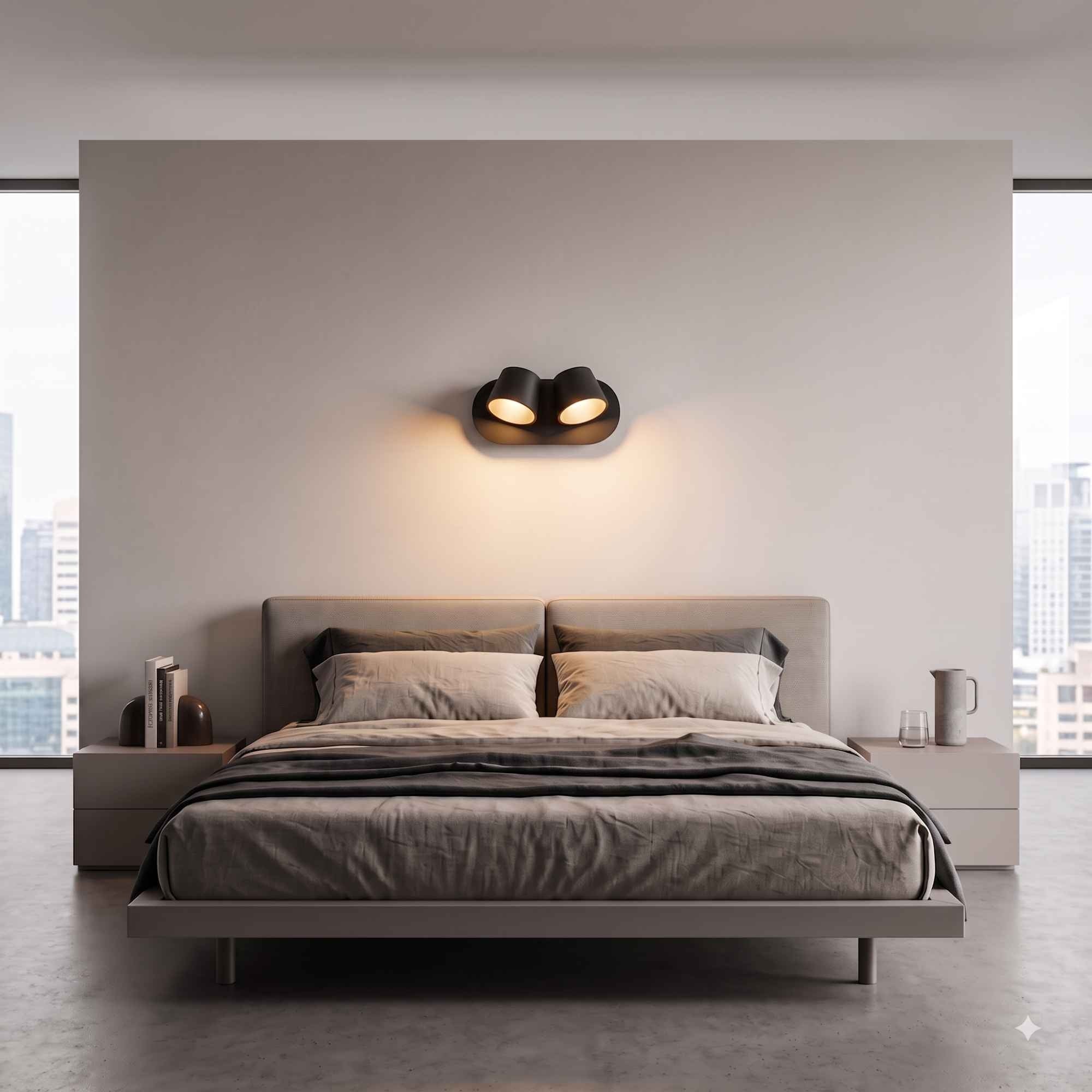 Aplique de pared LED doble "KOP-2" orientable 12W (10)