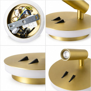 Aplique de pared para lectura "Quart" - Doble función - 3W+6W (34)