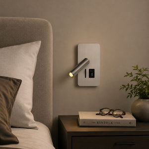 Aplique de pared "ALIX" - 3W - 2600K - USB+USB-C - Instalación superficie