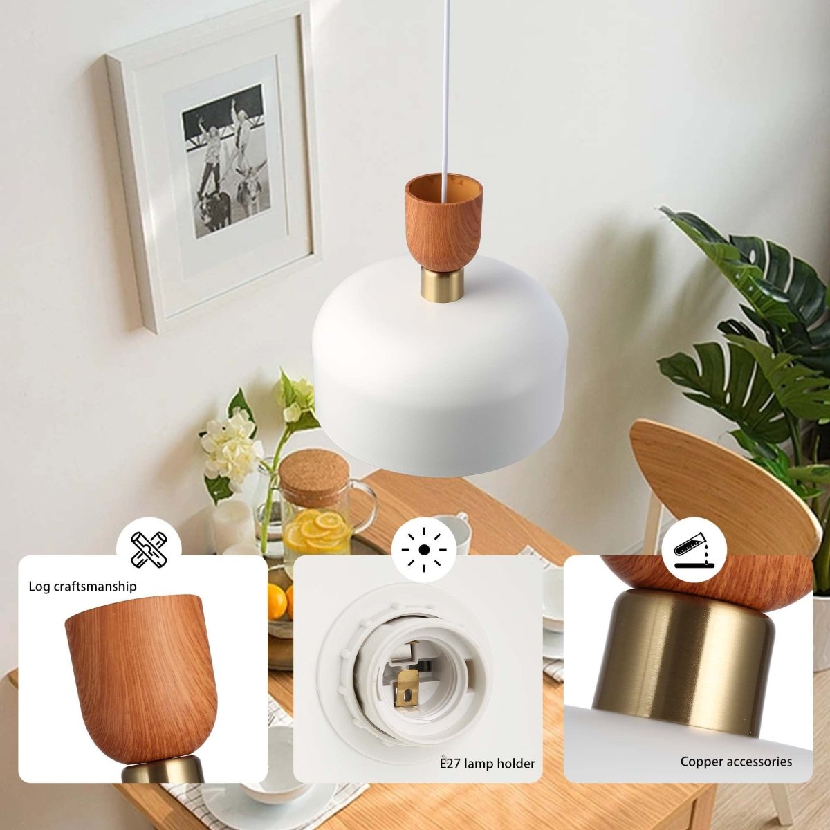 Lampara colgante nórdica "Franz" - Metal  - E27 - Barcelona Led-Decoración